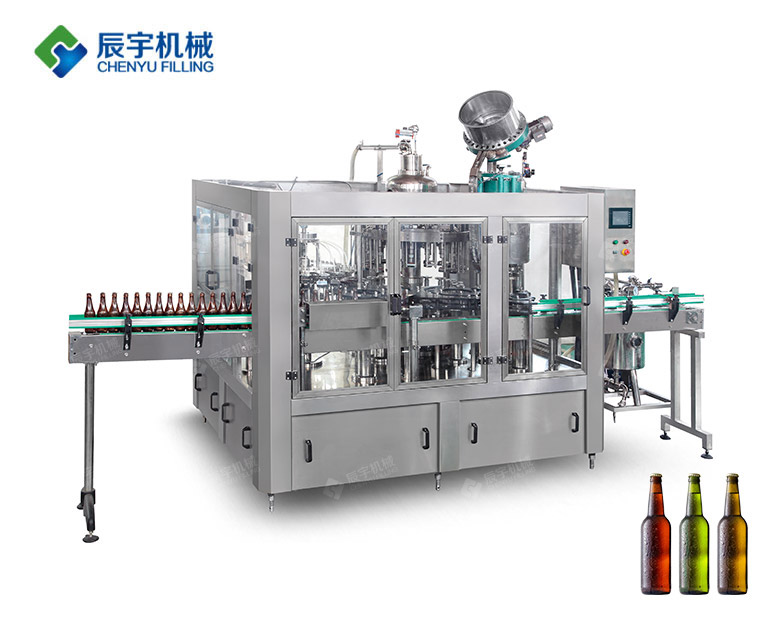 BCGF18-18-6三合一玻璃（lí）瓶啤酒（jiǔ）灌裝機